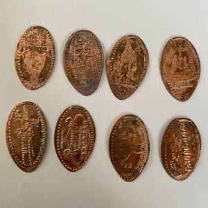 8 Pressed Pennies Excalibur Hotel Vegas Casino Elongated